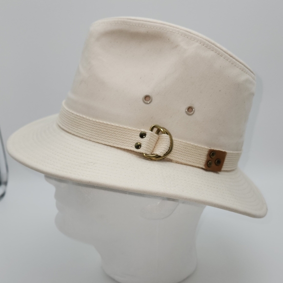 Dorfman Pacific Other - Dorfman Pacific DPC Men's Cotton Twill Belted Safari Hat Size Small Cream.